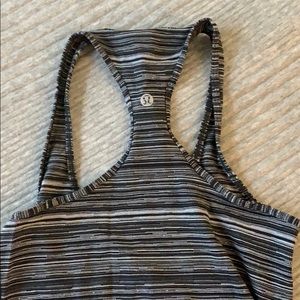Striped Lululemon workout tank